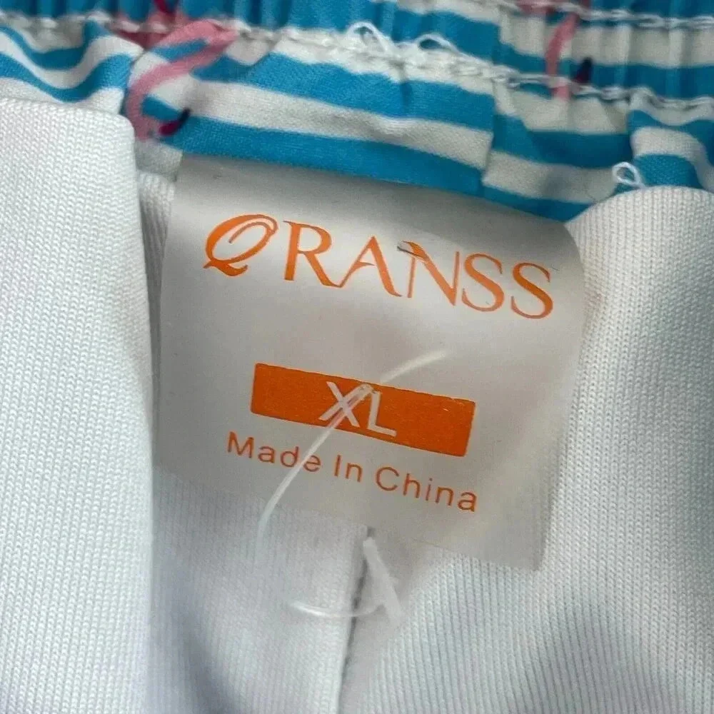 Qranss Board Shorts swim Shorts Mens XL Blue 2839